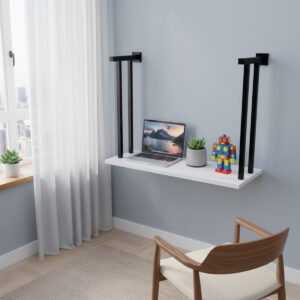Rio Holly Wall Mounted Desk in White Color